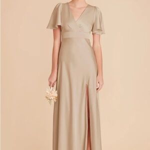 Birdy Grey Matte Satin Champagne Dress